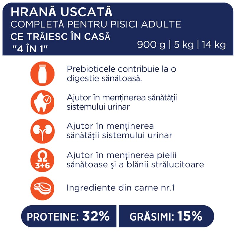 Club 4 Paws Premium Hrana uscata completa pentru pisici adulte indoor