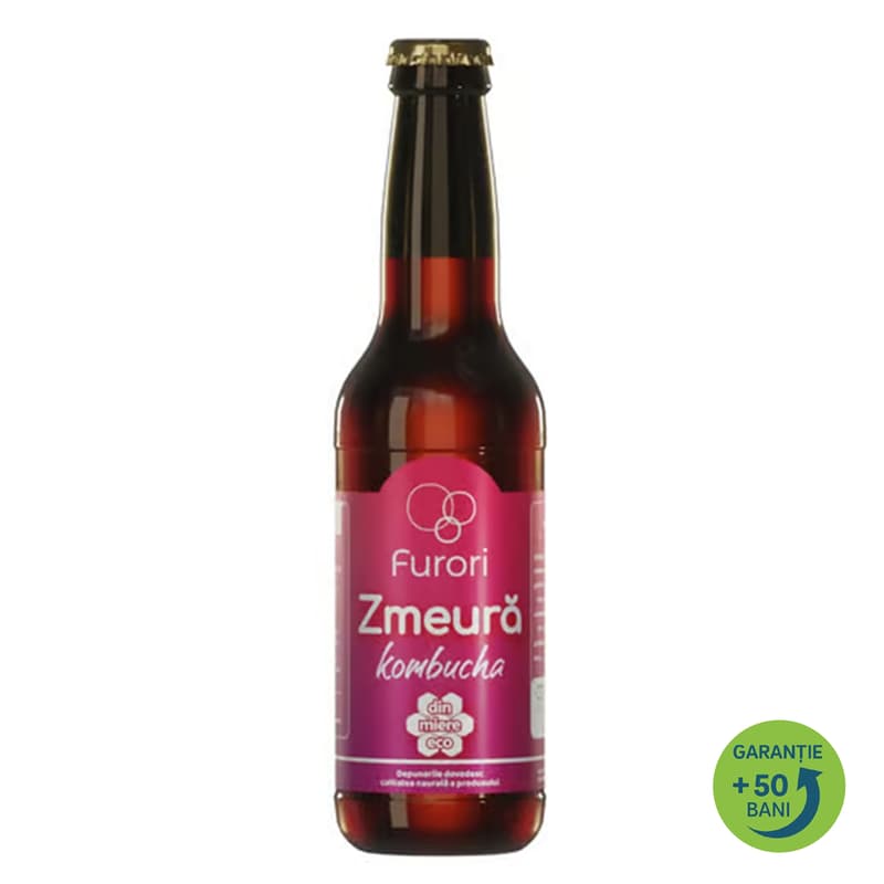 Furori Raspberry Kombucha Glass Bottle