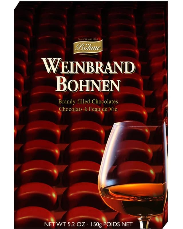 Bohme Chocolate pralines with (39%) brandy filling