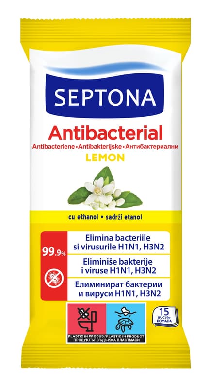 Septona Servetele antibacteriene cu parfum lamaie