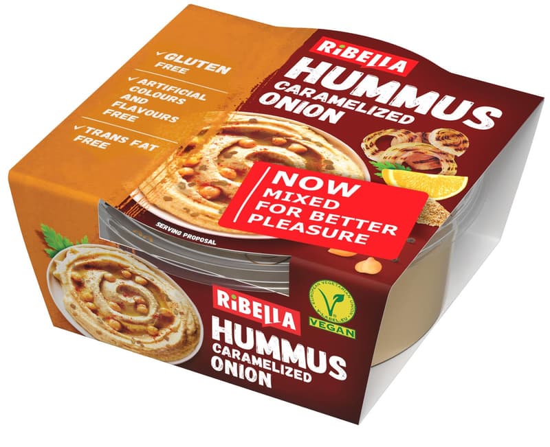Ribella Hummus Pasta din naut cu ceapa caramelizata