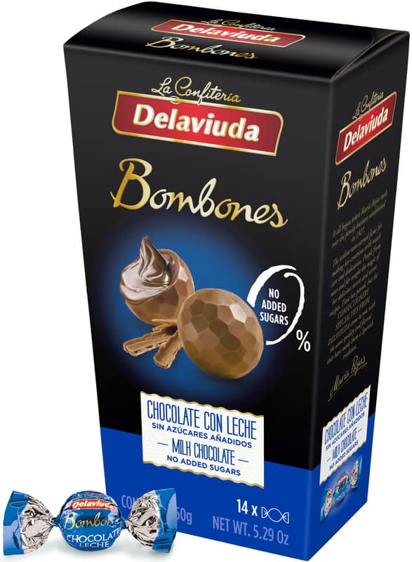 Delaviuda Praline fara zahar de ciocolata cu lapte
