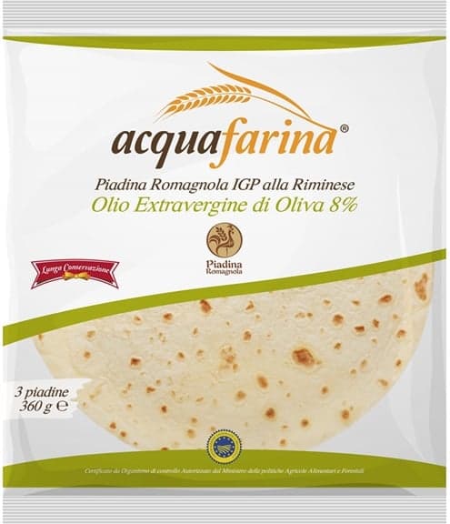 Alimenta Piadine Romagnola PGI alla Riminese with 8% extra virgin olive oil