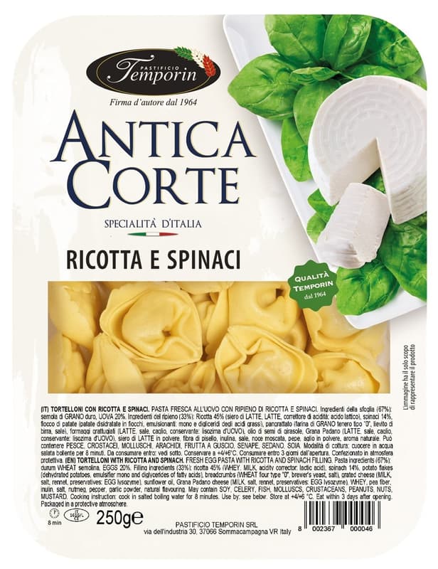 Antica Corte Tortelloni with Ricotta and Spinach