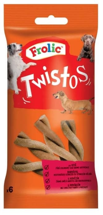 Frolic Twistos Recompense pentru caini, cu vita