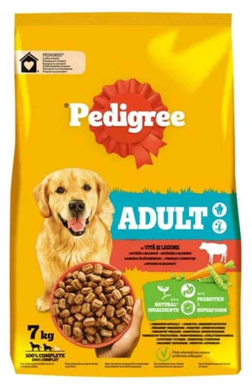 Pedigree Hrana uscata cu vita si legume pentru caini adulti