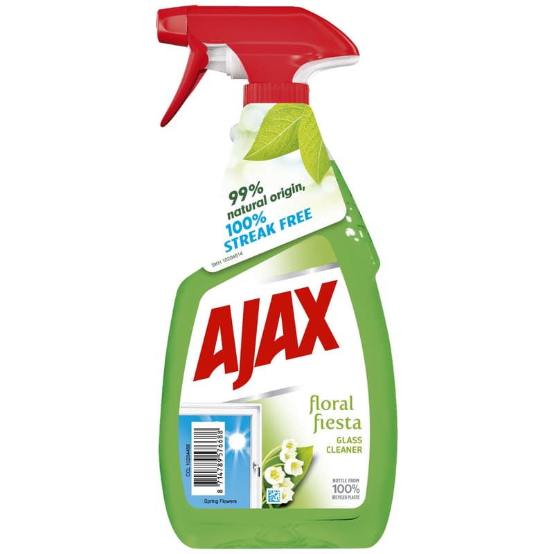 Ajax Floral Fiesta Spring Flowers Spray detergent pentru curatat geamuri si suprafete din sticla