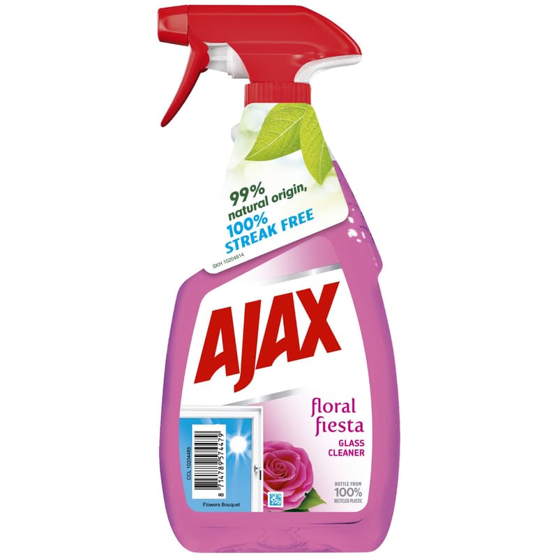 Ajax Floral Fiesta Flowers Bouquet Spray detergent pentru curatat geamuri si suprafete din sticla