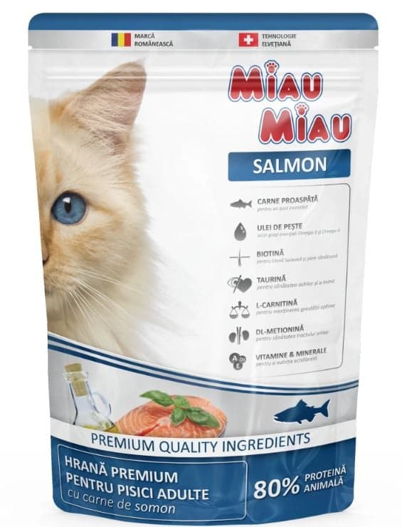 Miau Miau Adult Salmon Dry Food
