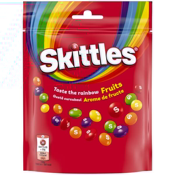 Skittles Fruits Bomboane gumate cu arome de fructe
