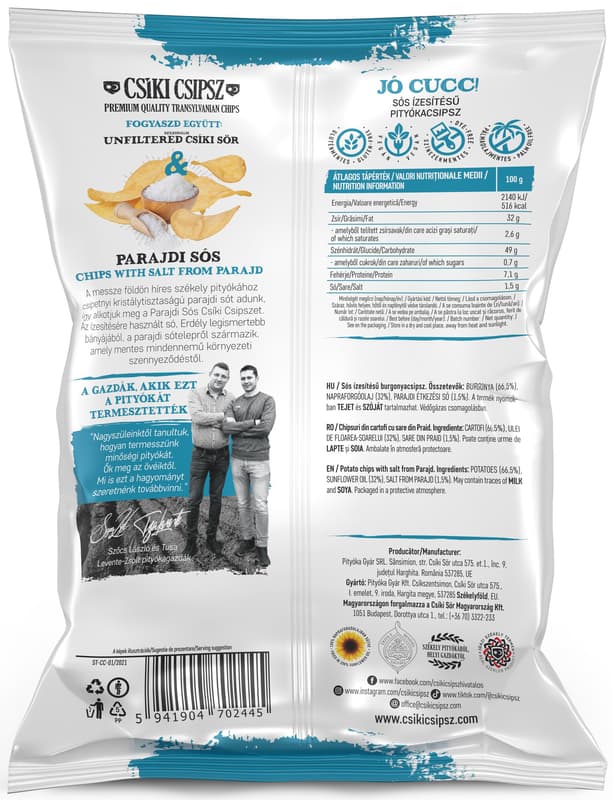 Csiki Csipsz Chipsuri cu sare din Praid