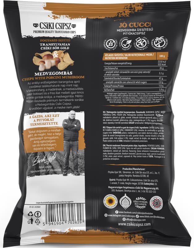 Csiki Csipsz Chipsuri cu gust de ciuperci hribi