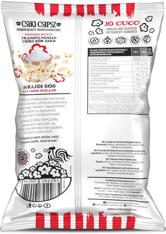 Csiki Csipsz Popcorn with Salt from Praid