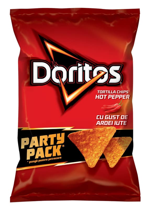 Doritos tortilla chips with hot peppers