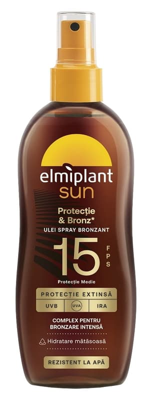 Elmiplant Sun SPF 15 Self-Tanning Oil with Sunscreen