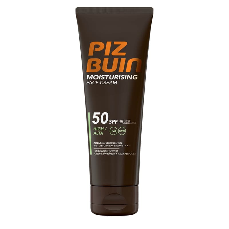 Piz Buin SPF 50 Moisturizing Face Cream with Sun Protection Factor