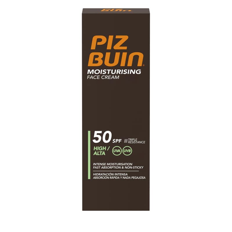 Piz Buin SPF 50 Moisturizing Face Cream with Sun Protection Factor