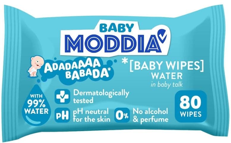 Moddia BABY Servetele umede pentru bebelusi pe baza de apa