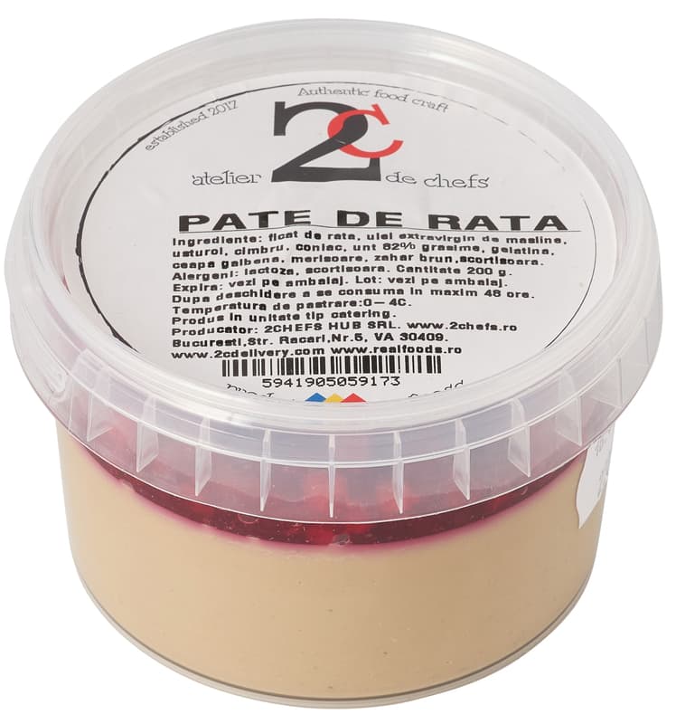 2C' Pate din ficat de rata cu glazura de merisoare