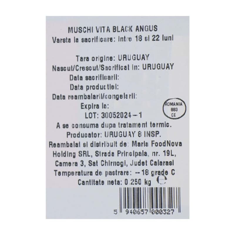 Meat Nova Muschi de vita Uruguay maturat +30 zile