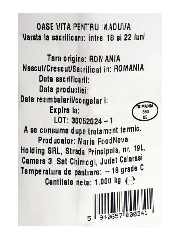 Bovero Angus Dry Aged Beef Marrow +30 Days (frozen)