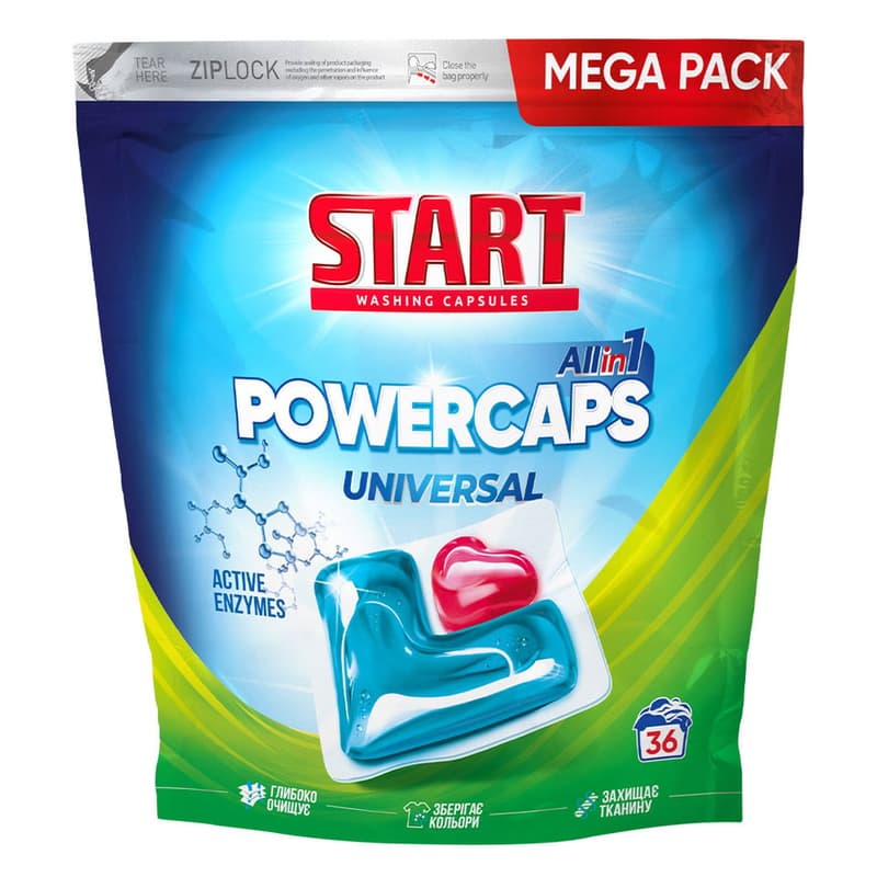 Start Universal Washing Machine Capsule Detergent, 36 Washes