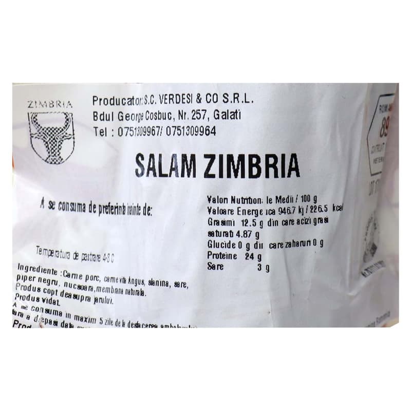 Zimbria Salam de porc Mangalita