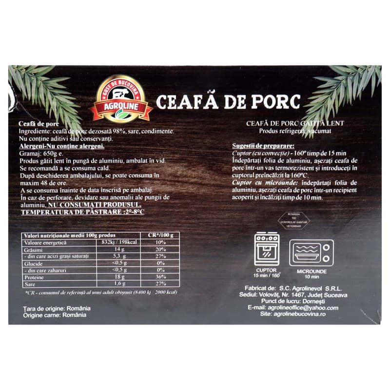 Agroline Bucovina Slow cooked pork collar