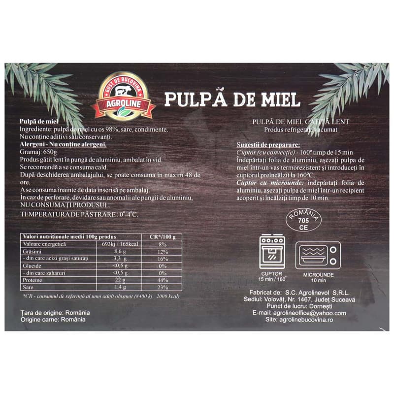 Agroline Bucovina Slow cooked leg of lamb