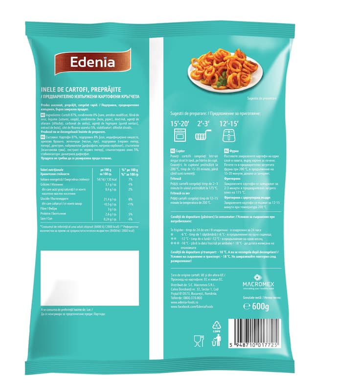 Edenia Curly Fries Inele de cartofi