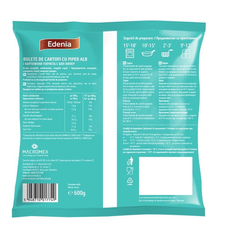 Edenia Potato Tots Bulete de cartofi
