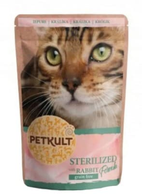 Petkult Cat Hrana umeda cu iepure pentru pisici sterilizate