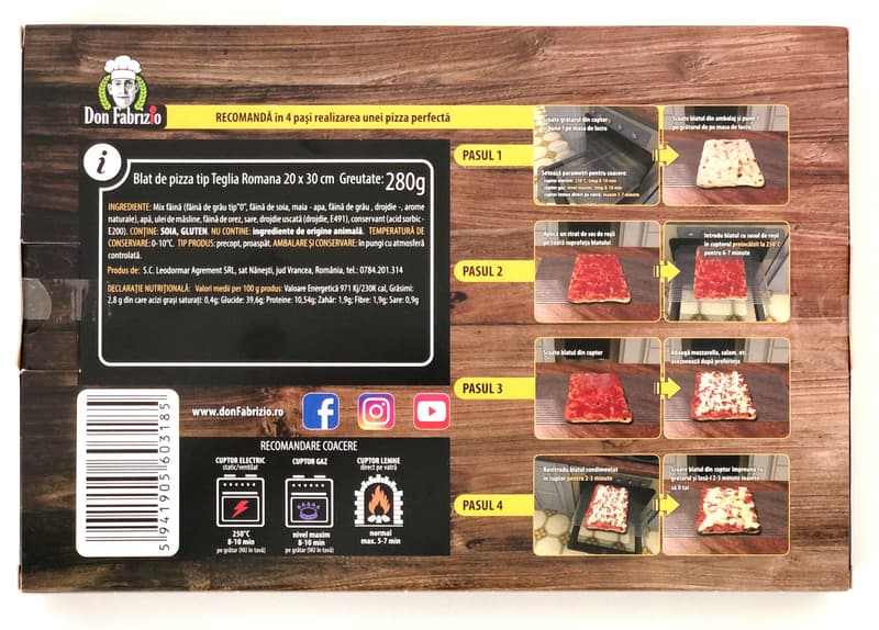Don Fabrizio Blat pentru pizza Teglia Romana miPiace