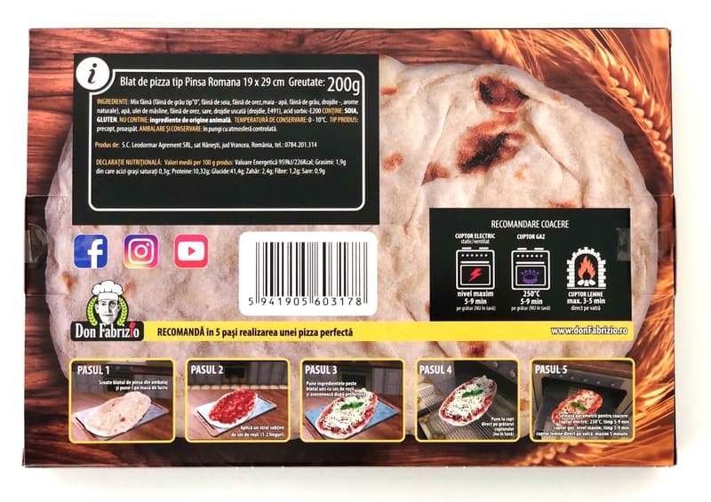 Don Fabrizio Blat pentru pizza Pinsa Romana unaPinsa