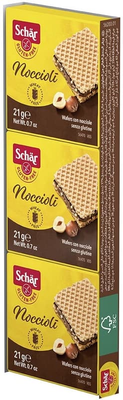 Dr. Schar Neapolitans with gluten-free hazelnut cream 3x21g