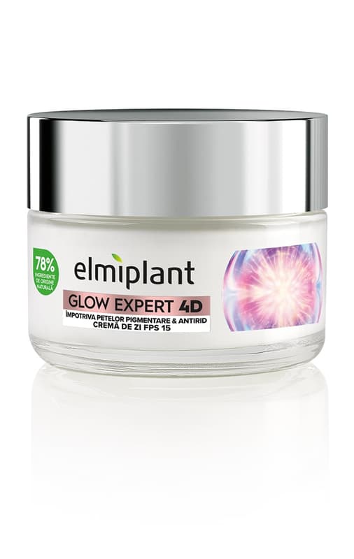 Elmiplant Glow Expert 4D Crema de zi impotriva petelor pigmentare, antirid, cu niacinamida si SPF 15