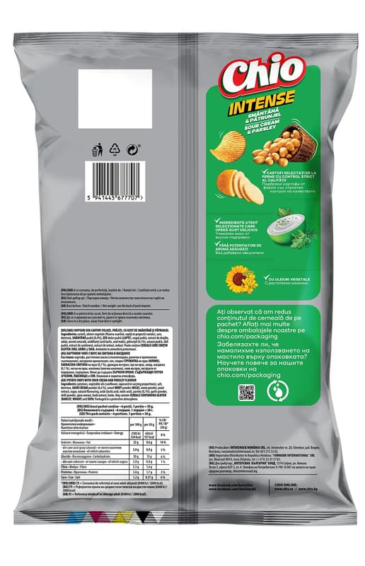 Chio Chips intens smantana&ierburi aromate