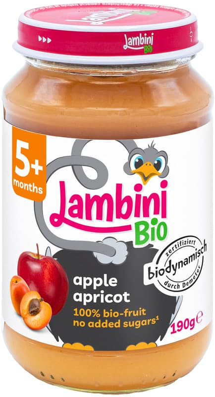 Lambini ECO Apricot and Apple Puree