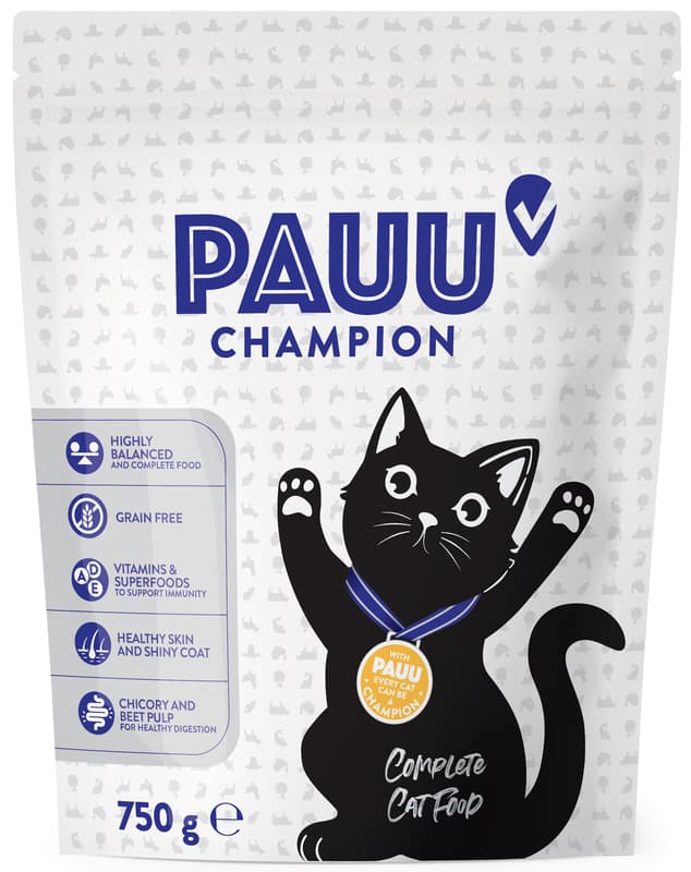 PAUU Champion Grain-Free Dry Food with Fresh Salmon for Cats