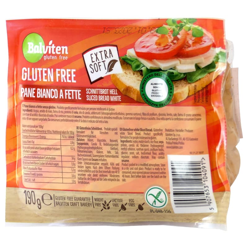 Balviten Gluten-free white sliced bread