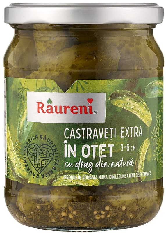Raureni Castraveti in otet 3-6 cm extra
