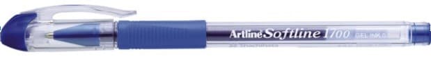 Artline Pix cu gel Softline 1700, rubber grip, varf 0.7mm, albastru