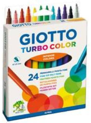 GIOTTO Turbo Color Carioca lavabila, varf 2,8mm, 24 culori
