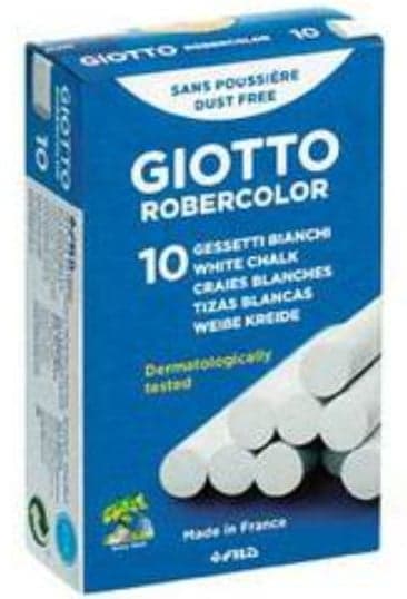 GIOTTO Creta alba, cilindrica, 10 bucati