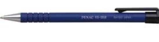 Penac RB-085B Pen Pen, rubber grip, 0.7mm, metal tip, blue