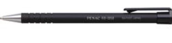 Penac Pix RB-085B, rubber grip, 0.7mm, varf metalic, negru