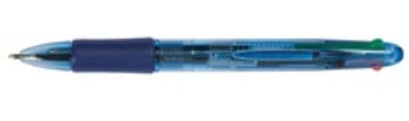 Q-Connect Pen with 4 colors, tip 1.0 mm, rubber grip