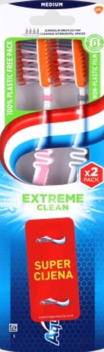 Aquafresh Extream Clean Medium, Periuta de dinti, 2 buc