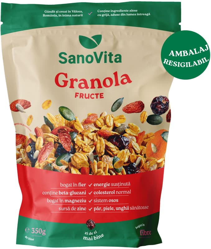 SanoVita Granola cu fructe