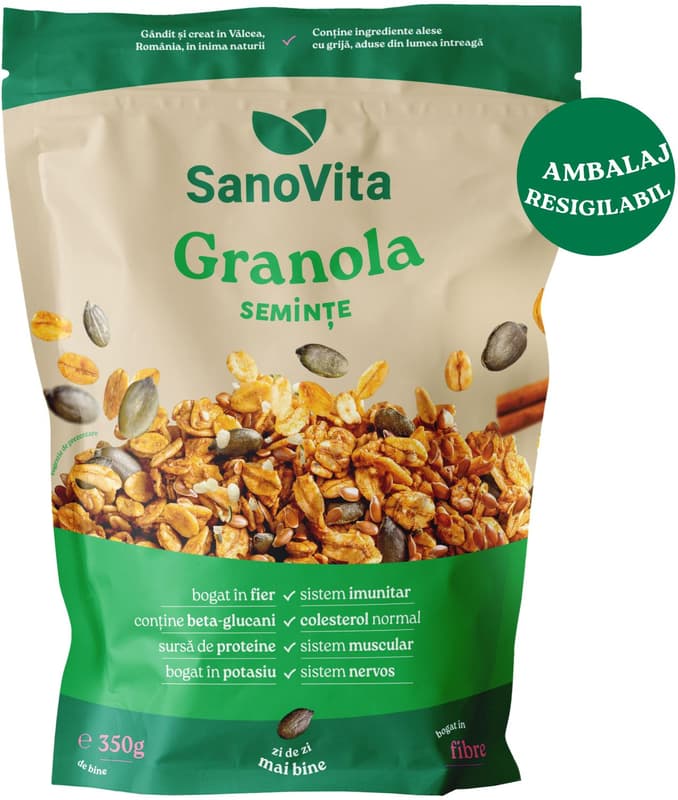 SanoVita Granola cu seminte